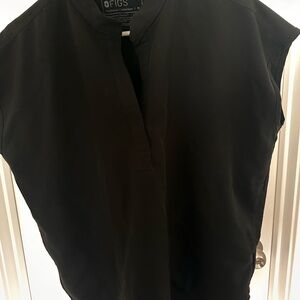 FIGS Black Rafaela Top